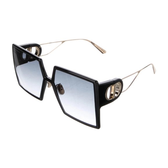 New CHRISTIAN DIOR Oversize Gold Hardware Gradient Sunglasses